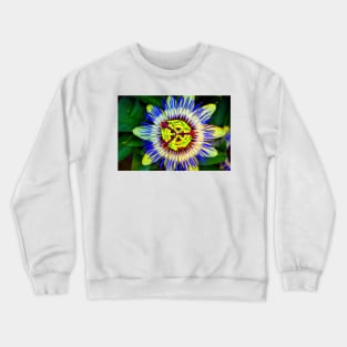 Passion Flower Summer Flowering Plant Crewneck Sweatshirt